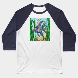 Quilled Fish Baseball T-Shirt